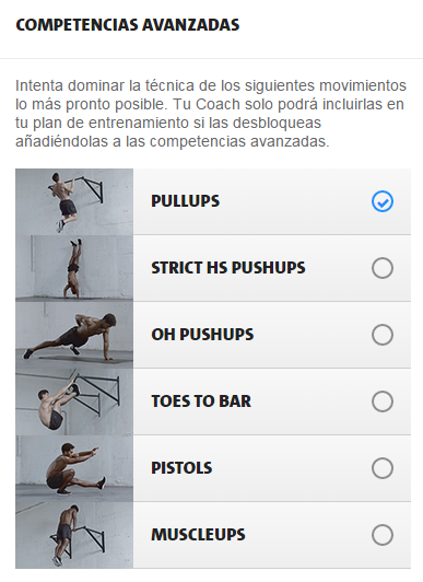 freeletics competencias avanzadas