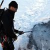 Bases of ice climbing: place screws, abalakov. abakalov