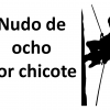 f2f Trabajo vertical #4, Nudo de ocho por chicote nudo de ocho por chicote