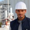 Image format post craftsman on a construction site