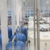 Audio post format Modern industrial shop on pouring mineral water